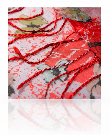 Палантин Женский S-VINATGE.BUTTERFLY/RED